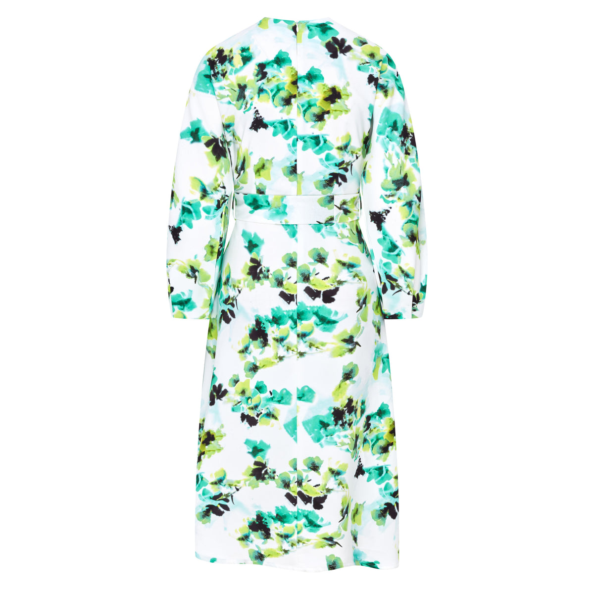 Maeve Batwing Printed Dress - Green Floral