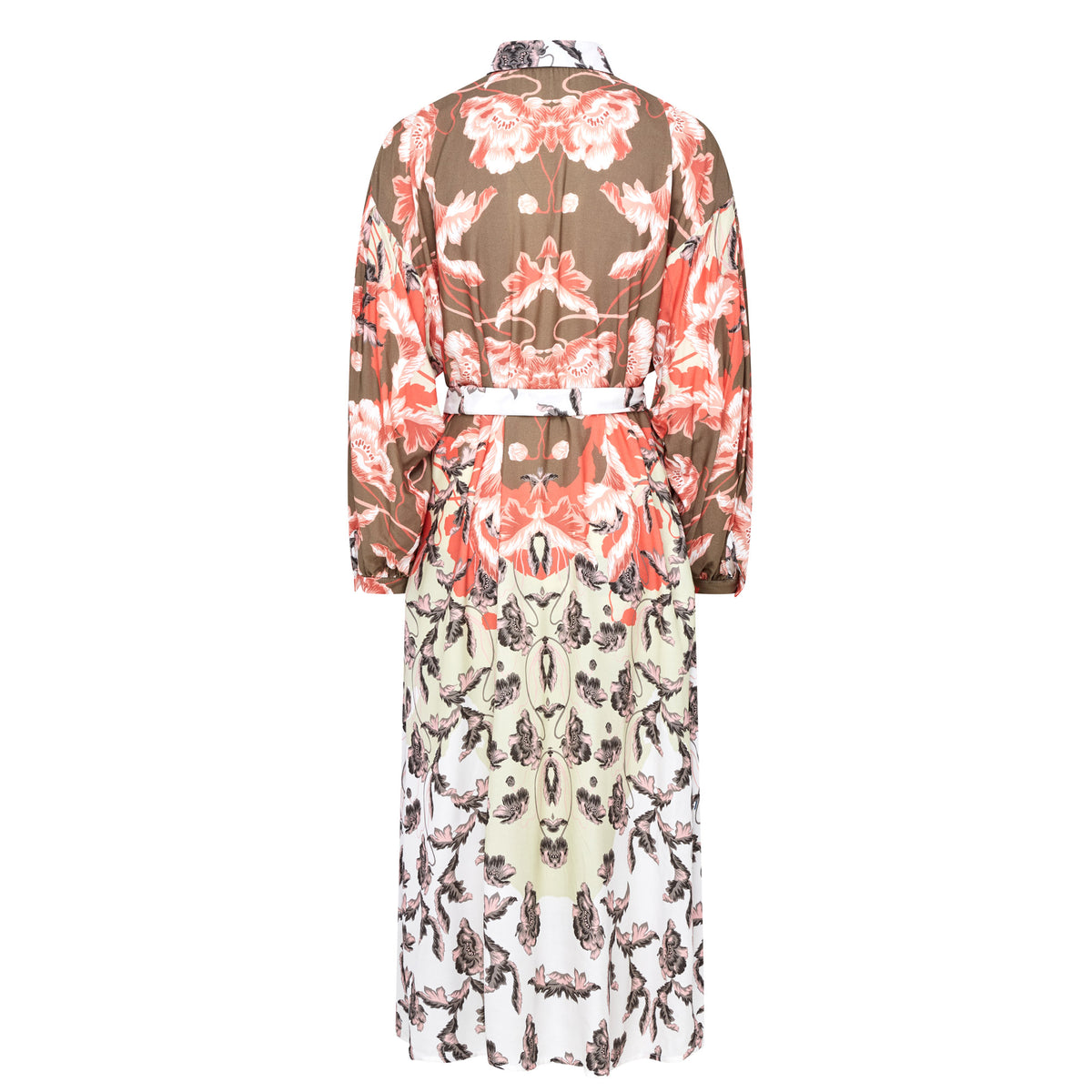 Giselle High Low Hem Shirt Dress - Multi Print