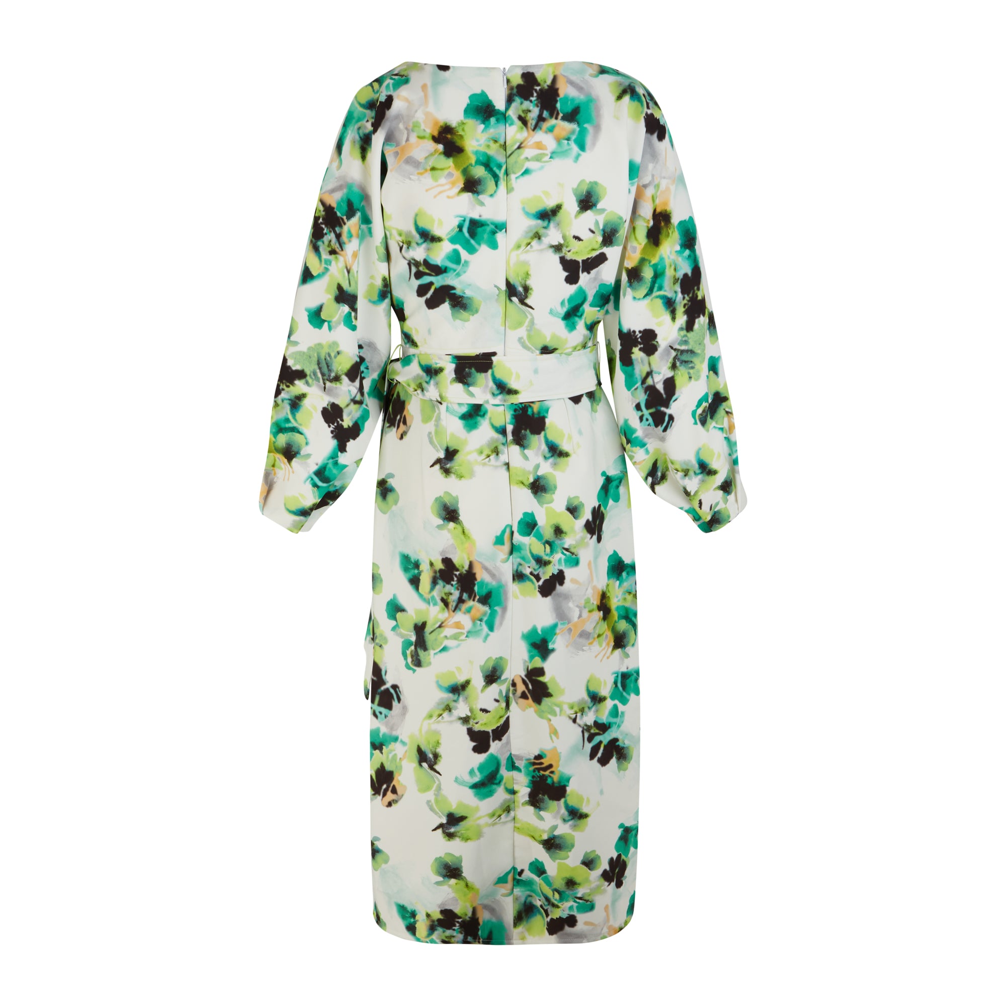 Maeve Floral Midi Dress - Green
